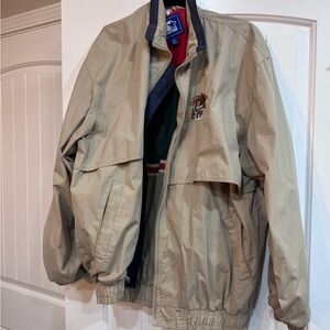 KY Wildcats Beige Windbreaker Jacket with Embroidered Logo